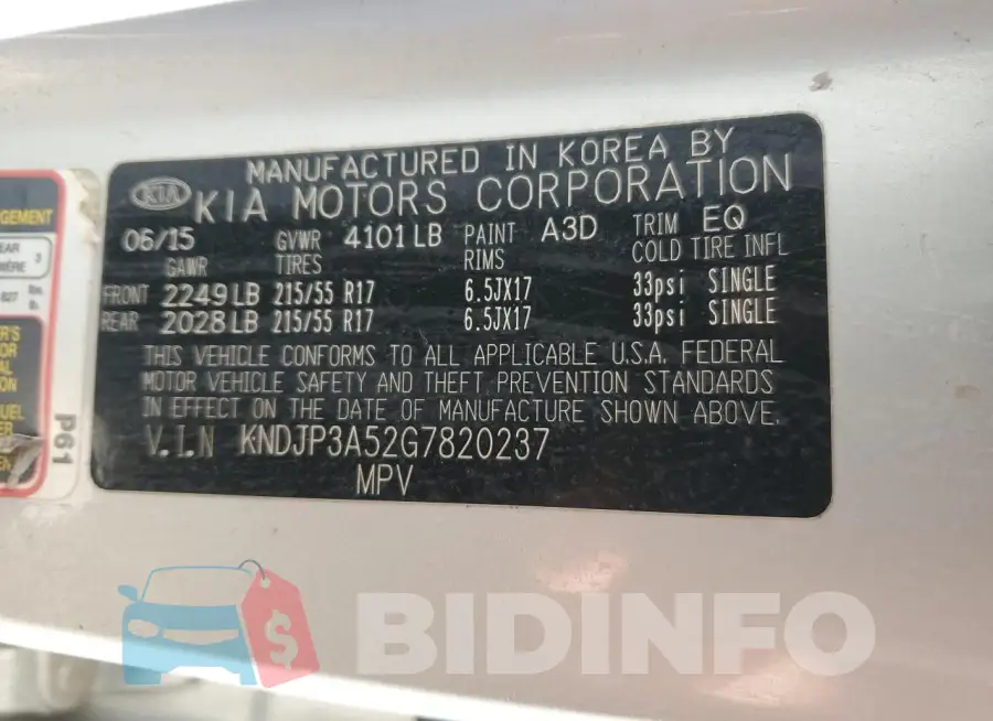 KNDJP3A52G7820237 Photo# 13