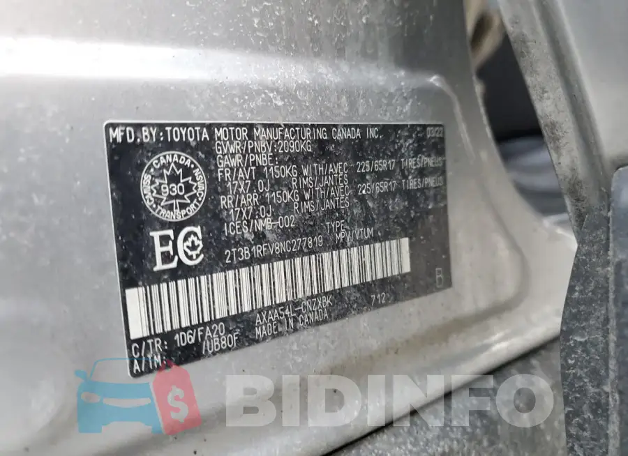 2T3B1RFV8NC277819 Photo# 12