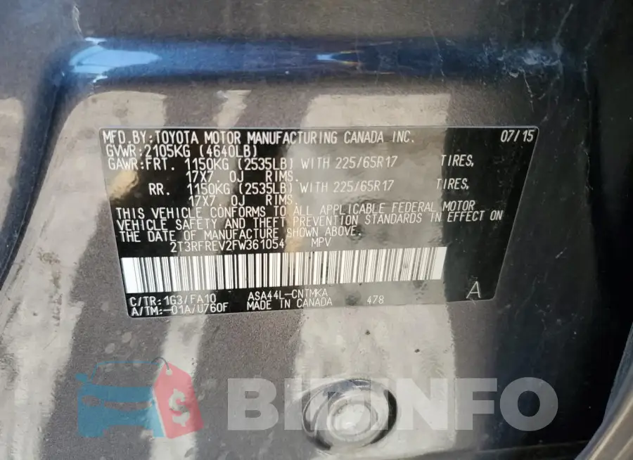 2T3RFREV2FW361054 Photo# 12