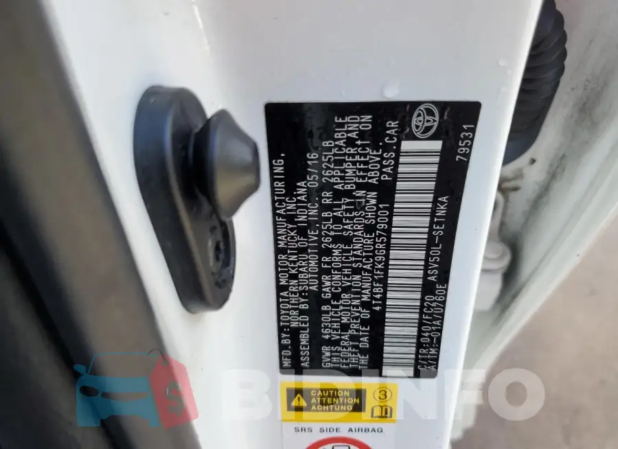4T4BF1FK9GR579001 Photo# 12
