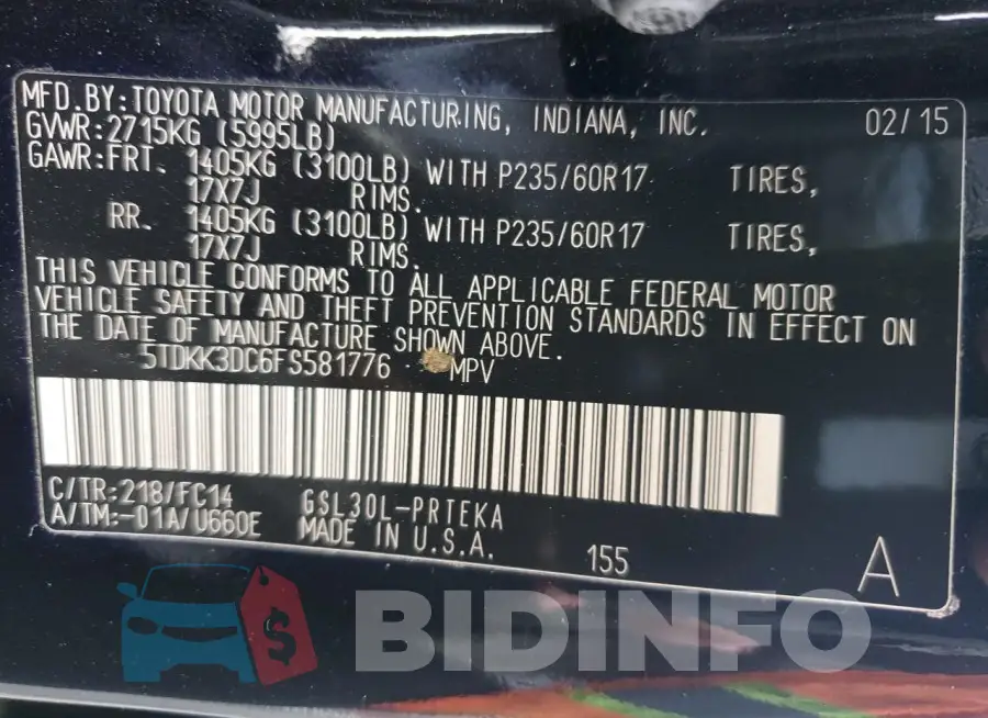 5TDKK3DC6FS581776 Photo# 13