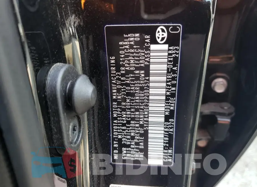 5YFB4MDE2PP007574 Photo# 13