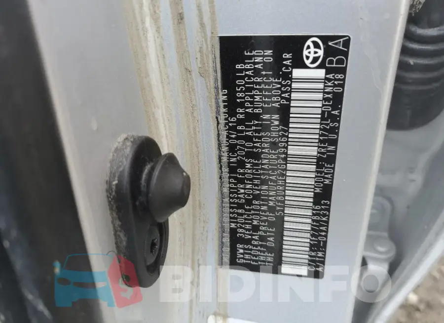 5YFBURHE2GP499627 Photo# 12