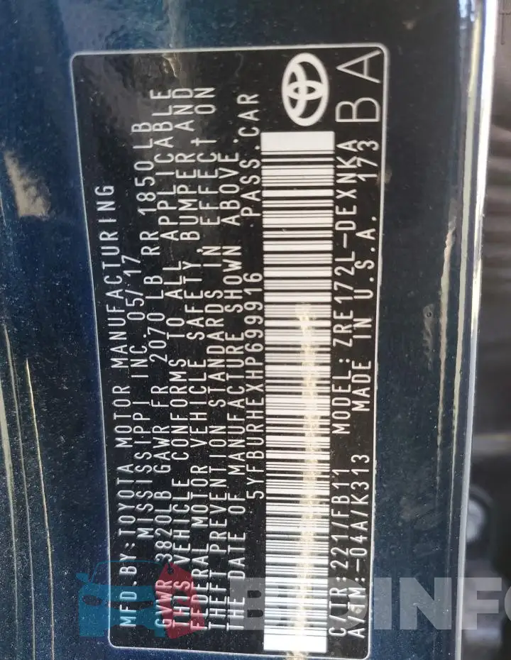 5YFBURHEXHP699916 Photo# 13