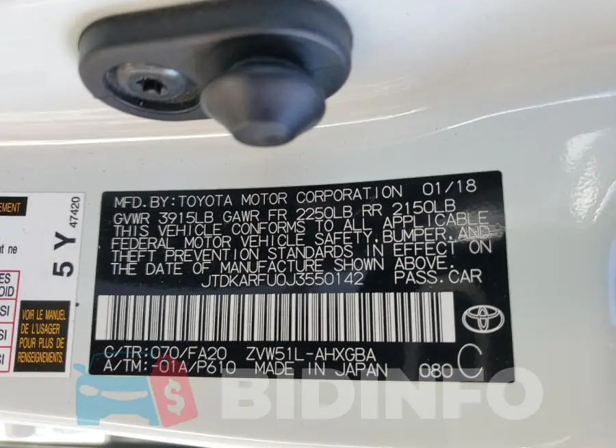 JTDKARFU0J3550142 Photo# 12