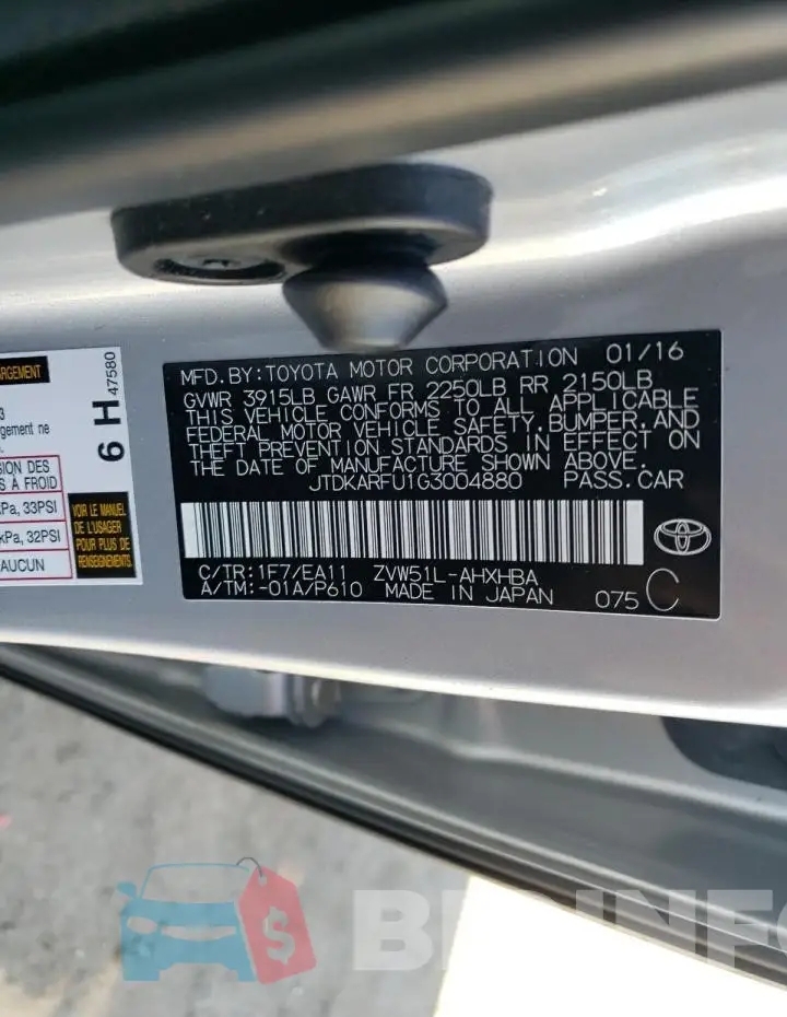 JTDKARFU1G3004880 Photo# 12