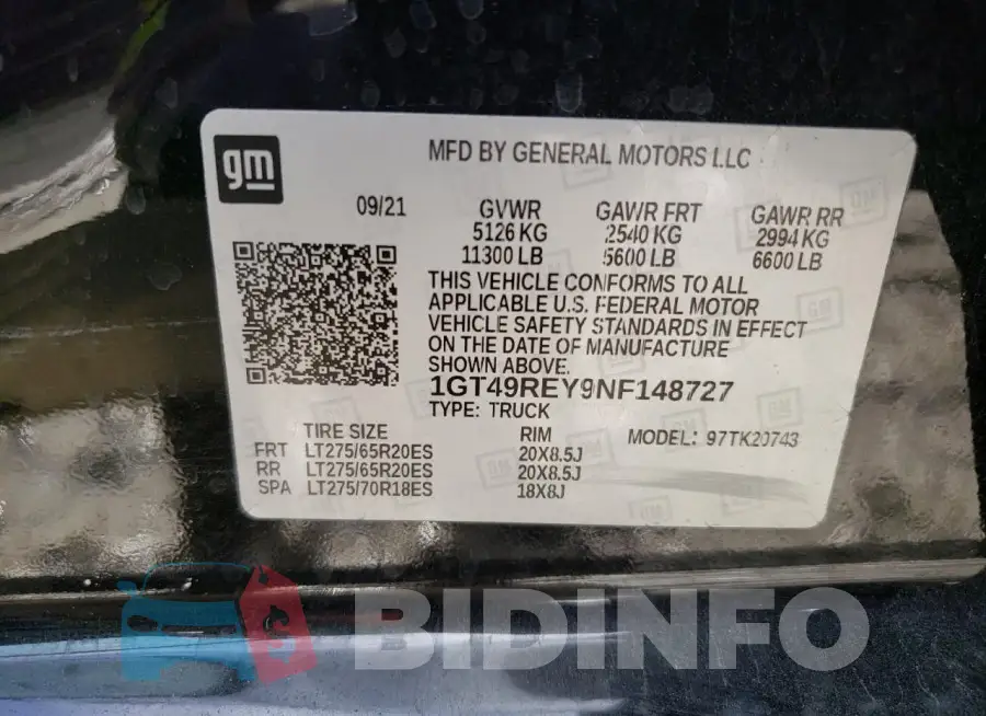 1GT49REY9NF148727 Photo# 13