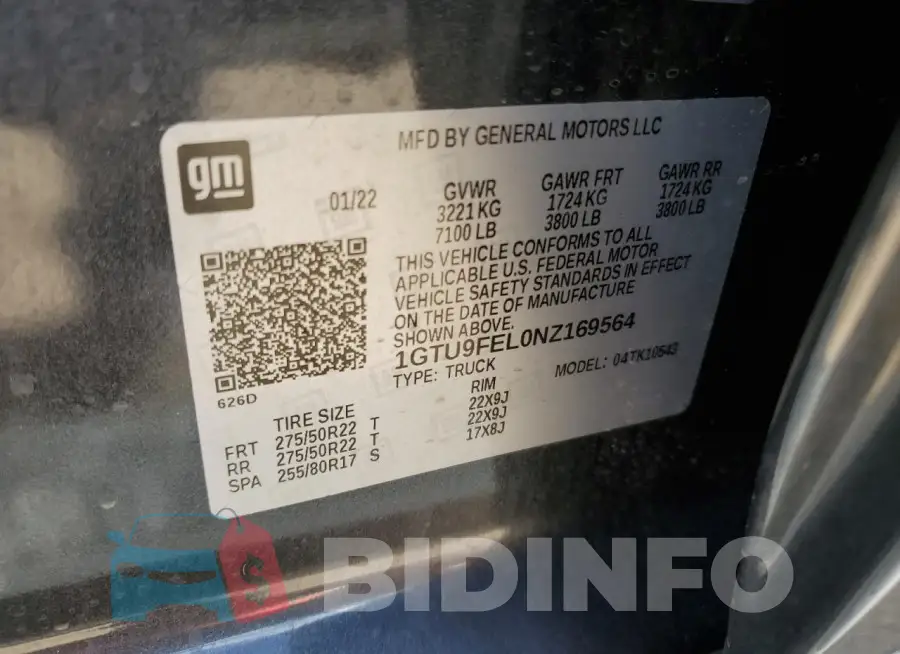 1GTU9FEL0NZ169564 Photo# 12