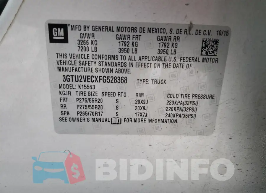 3GTU2VECXFG528368 Photo# 12