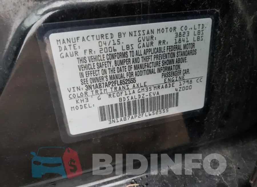 3N1AB7AP2FL652555 Photo# 12