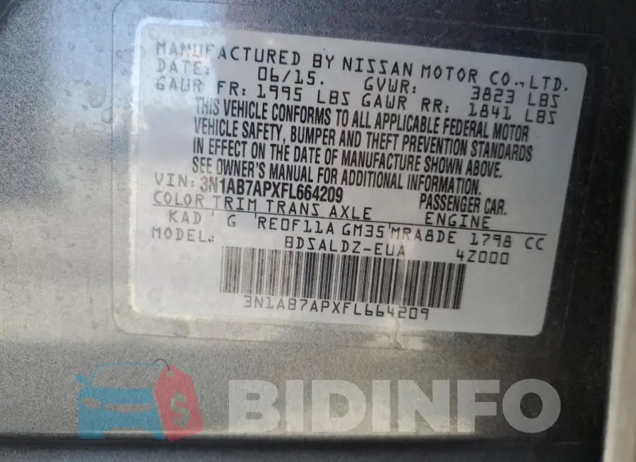 3N1AB7APXFL664209 Photo# 12
