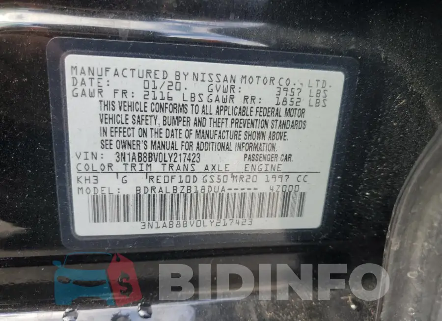 3N1AB8BV0LY217423 Photo# 12