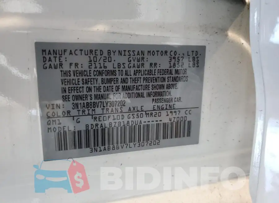 3N1AB8BV7LY307202 Photo# 12