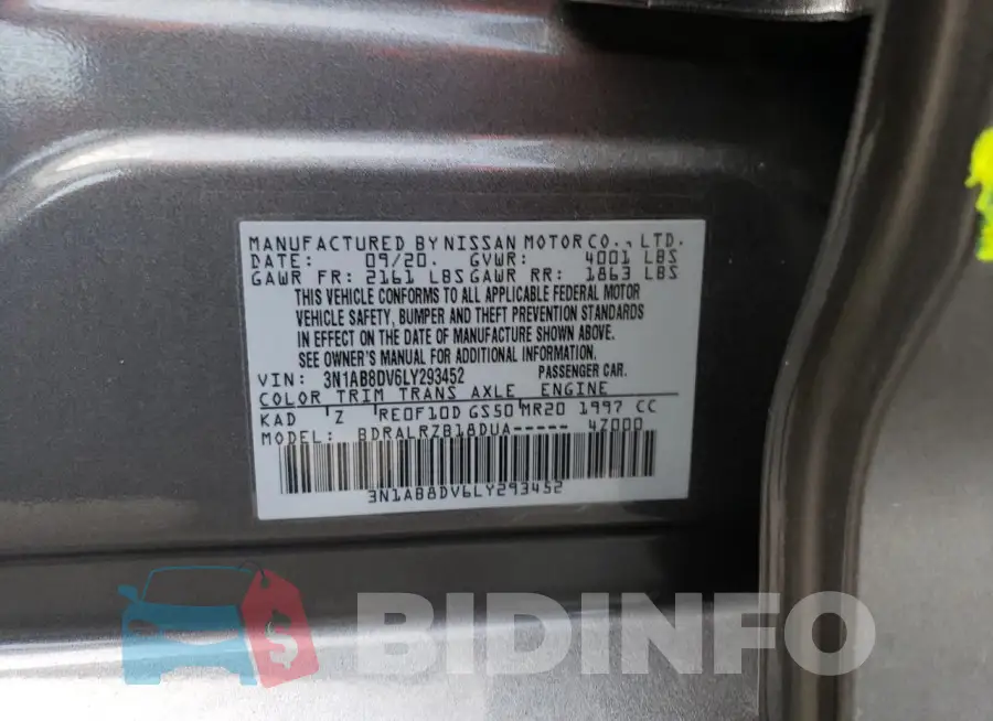 3N1AB8DV6LY293452 Photo# 12