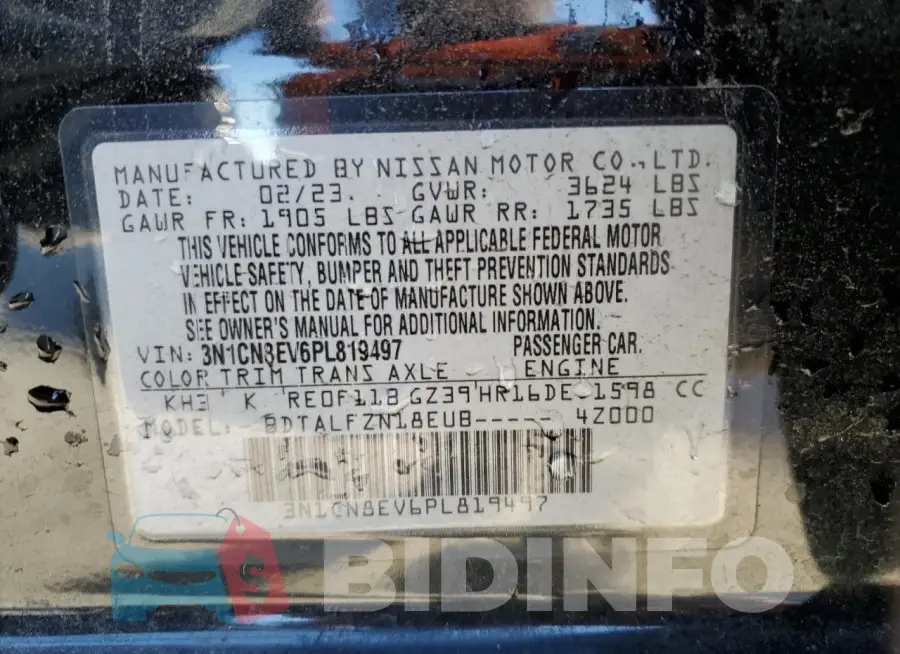 3N1CN8EV6PL819497 Photo# 12