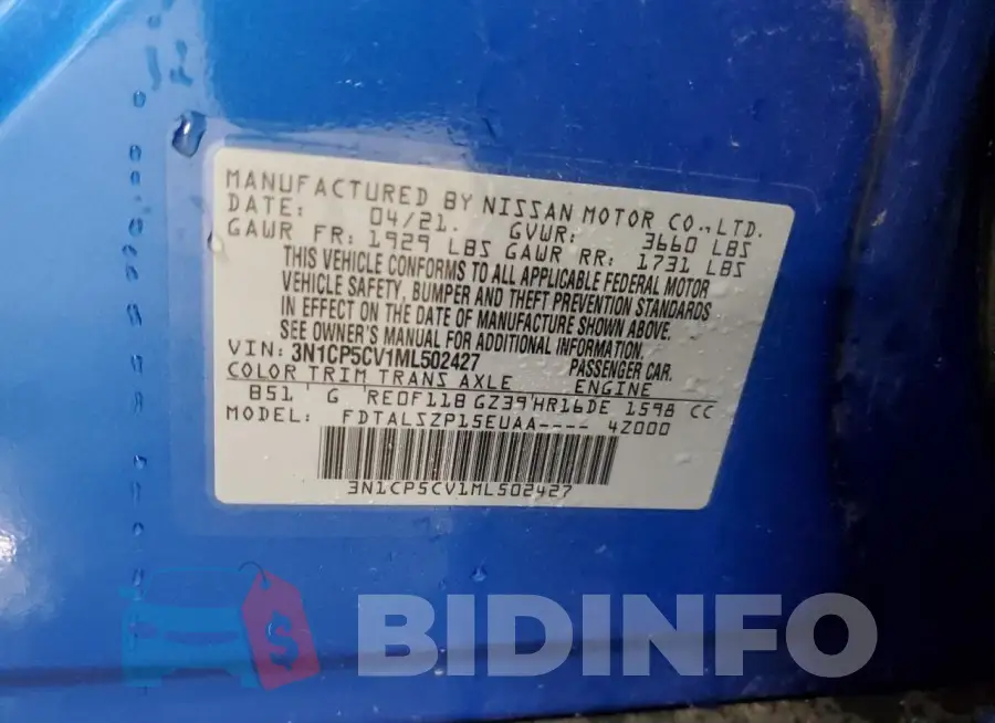 3N1CP5CV1ML502427 Photo# 12