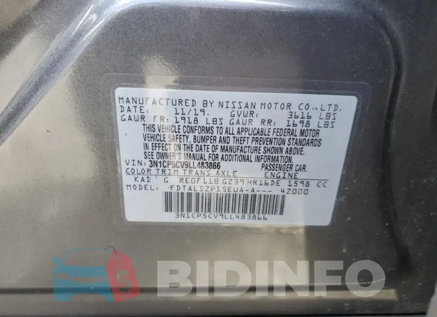 3N1CP5CV9LL483866 Photo# 13