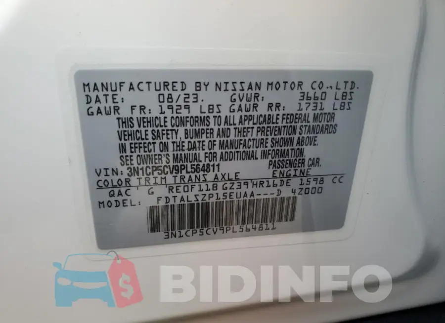 3N1CP5CV9PL564811 Photo# 13