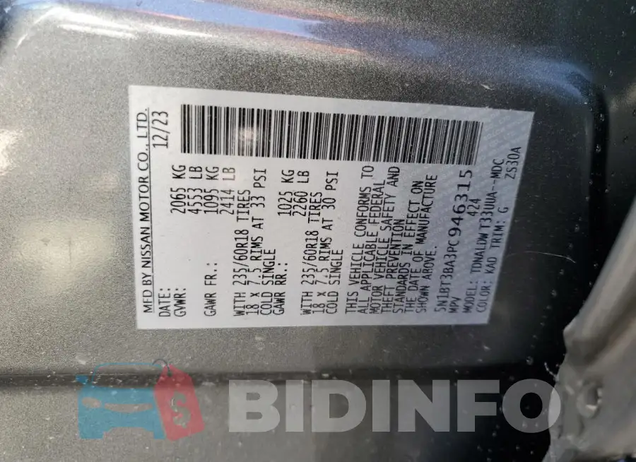 5N1BT3BA3PC946315 Photo# 13