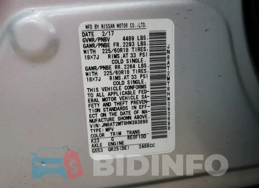 JN8AT2MT8HW393898 Photo# 13