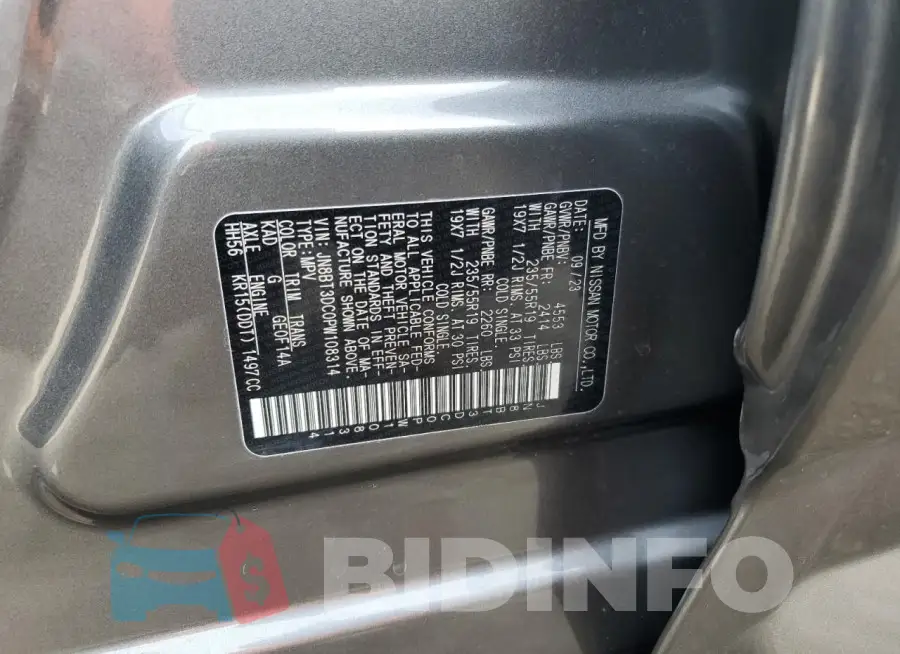 JN8BT3DC0PW108314 Photo# 13