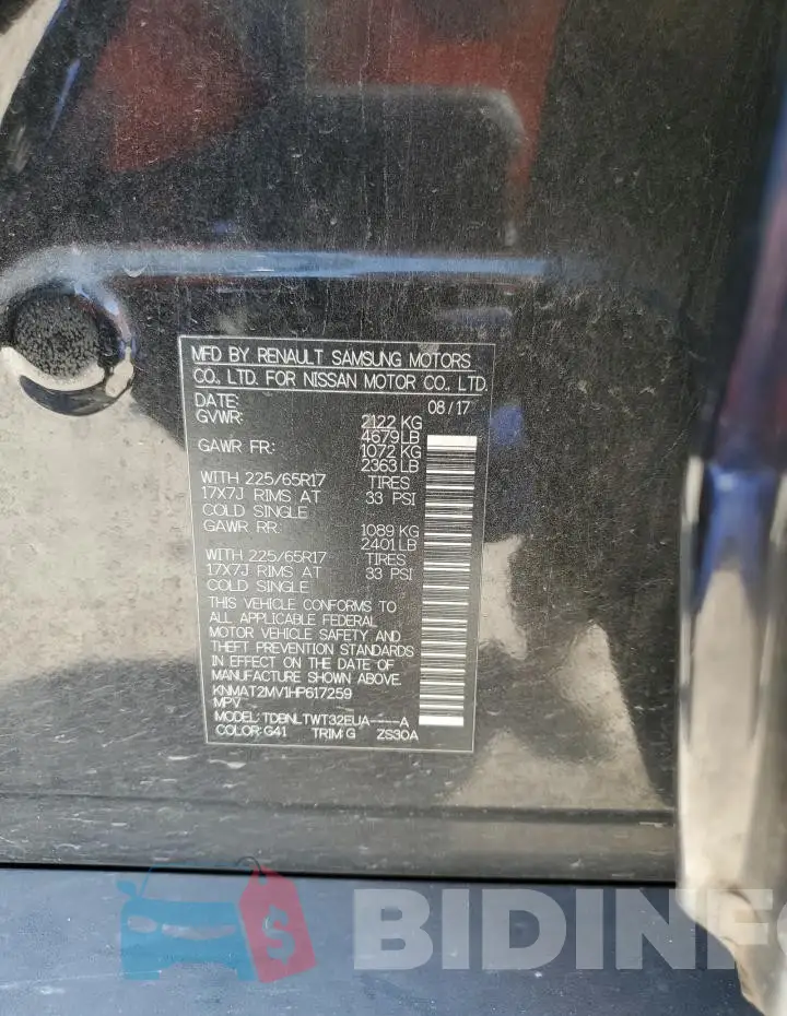 KNMAT2MV1HP617259 Photo# 13