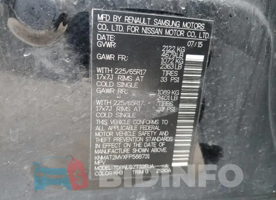 KNMAT2MVXFP588731 Photo# 12
