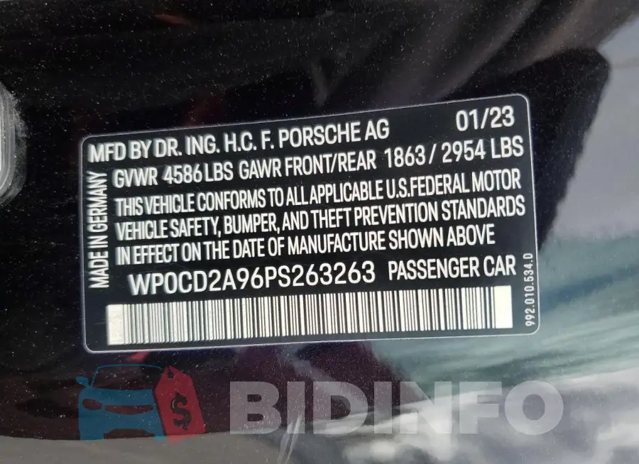 WP0CD2A96PS263263 Photo# 13