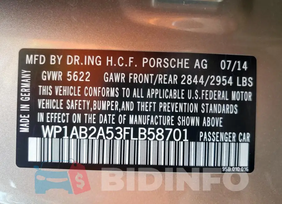 WP1AB2A53FLB58701 Photo# 13