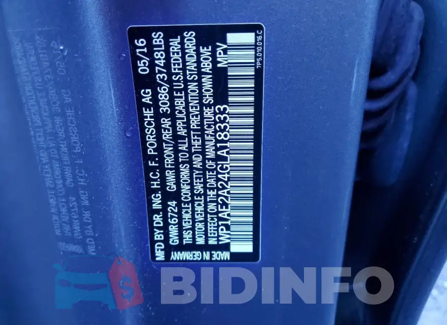 WP1AE2A24GLA18333 Photo# 12