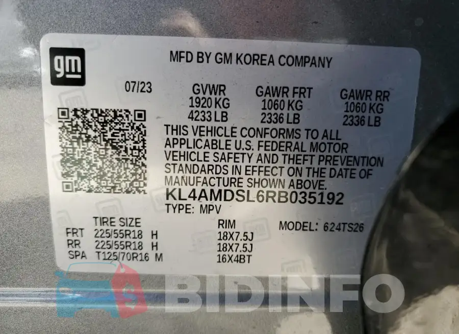 KL4AMDSL6RB035192 Photo# 12