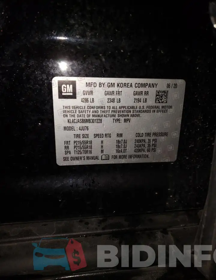 KL4CJASB6MB301228 Photo# 13