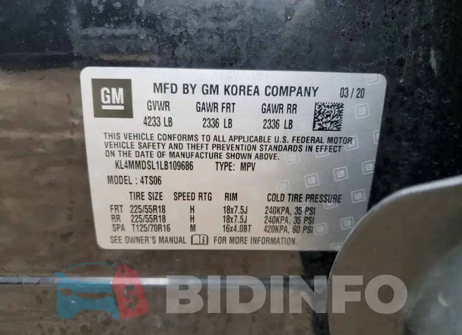KL4MMDSL1LB109686 Photo# 14