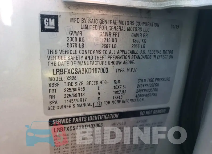 LRBFXCSA3KD107003 Photo# 12