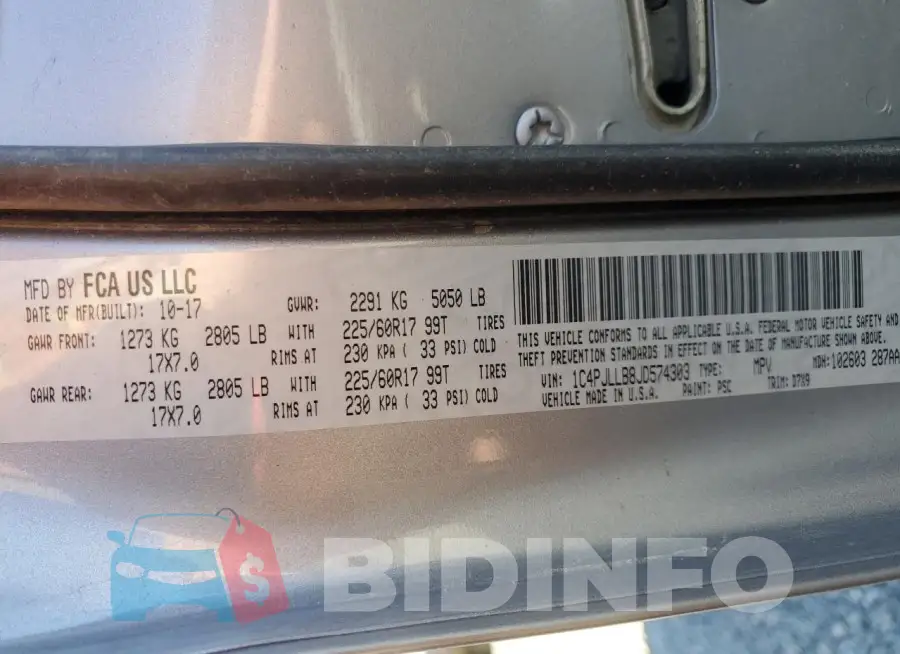 1C4PJLLB8JD574303 Photo# 13