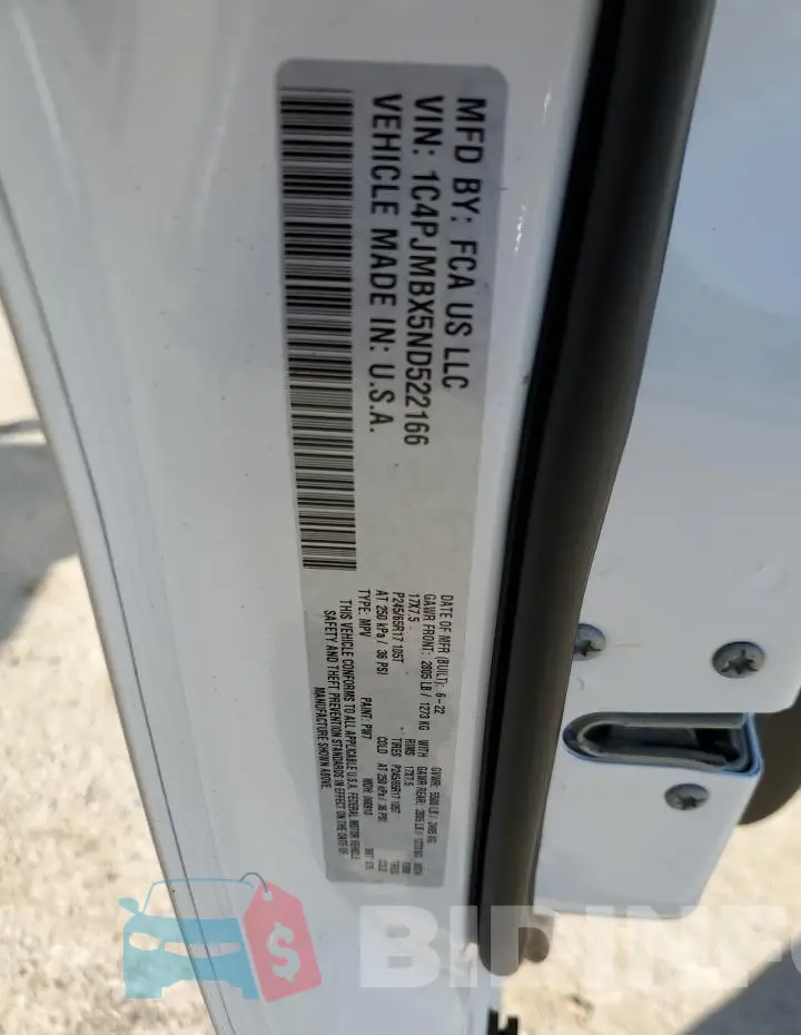 1C4PJMBX5ND522166 Photo# 13
