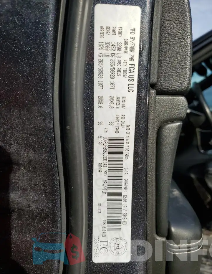 1C4RJFBG5GC331943 Photo# 12