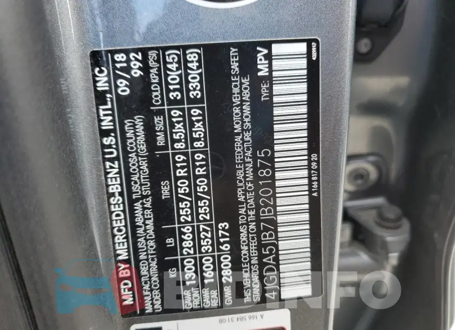 4JGDA5JB7JB201875 Photo# 13