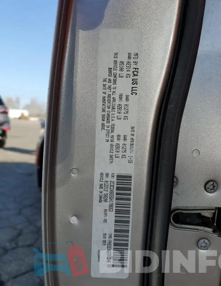 2C3CDXBG5GH178663 Photo# 12