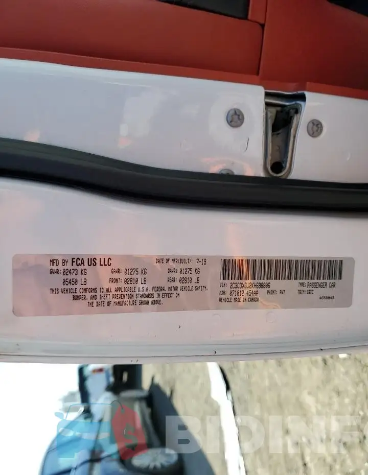 2C3CDXGJ2KH688806 Photo# 12
