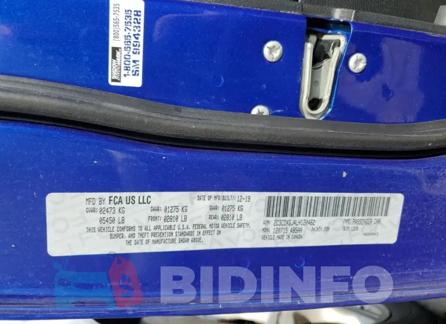 2C3CDXGJ4LH120462 Photo# 13