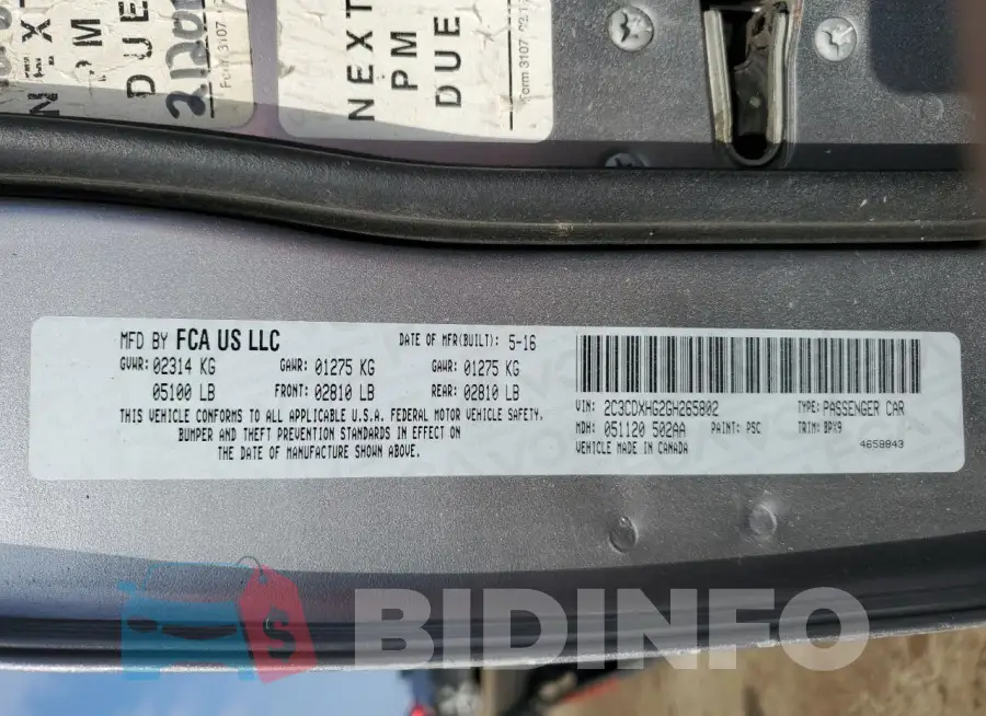 2C3CDXHG2GH265802 Photo# 12