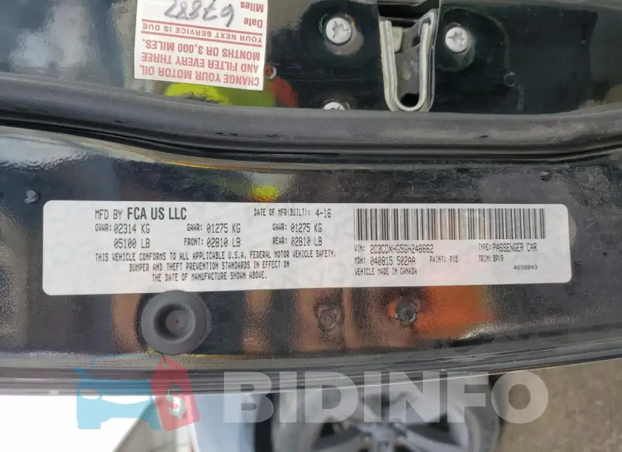 2C3CDXHG5GH246662 Photo# 12