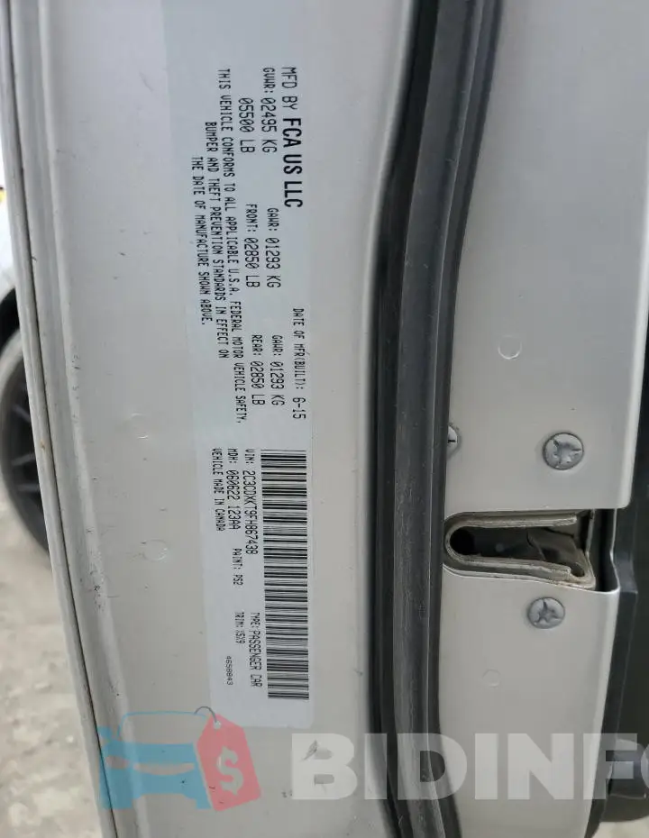 2C3CDXKT9FH867438 Photo# 12