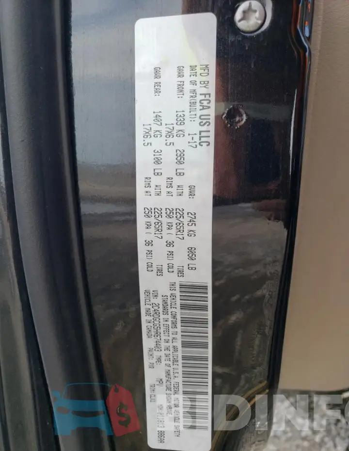 2C4RDGCG5HR674403 Photo# 13