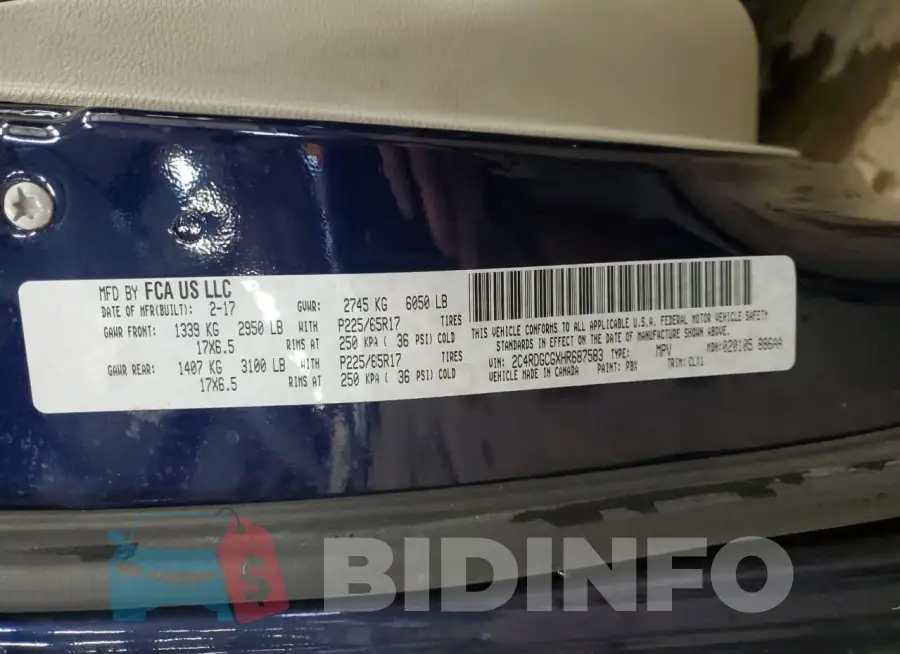 2C4RDGCGXHR687583 Photo# 13