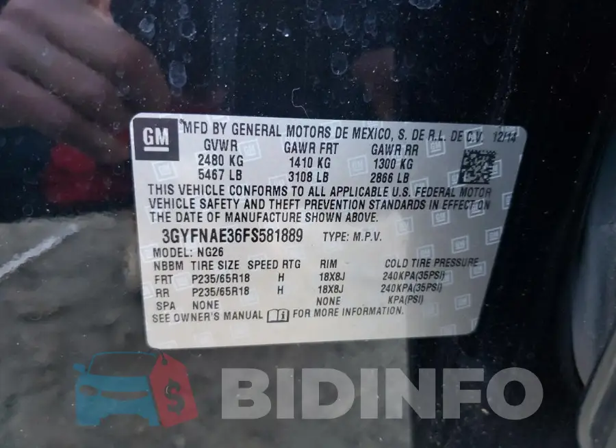 3GYFNAE36FS581889 Photo# 13