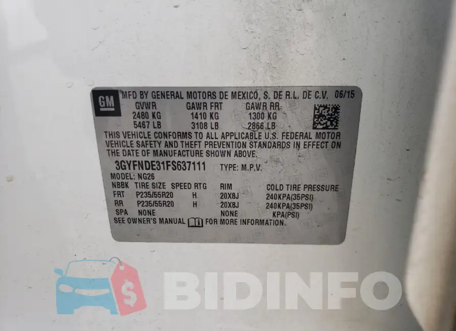 3GYFNDE31FS637111 Photo# 12