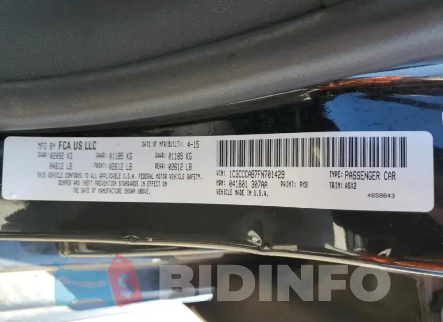 1C3CCCAB7FN701429 Photo# 12