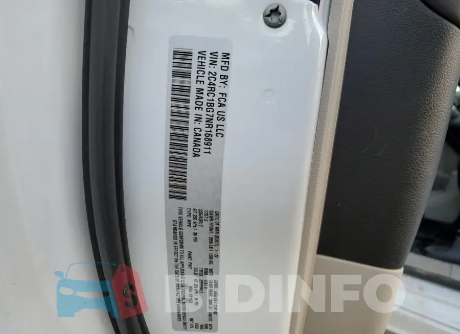 2C4RC1BG7NR168911 Photo# 12